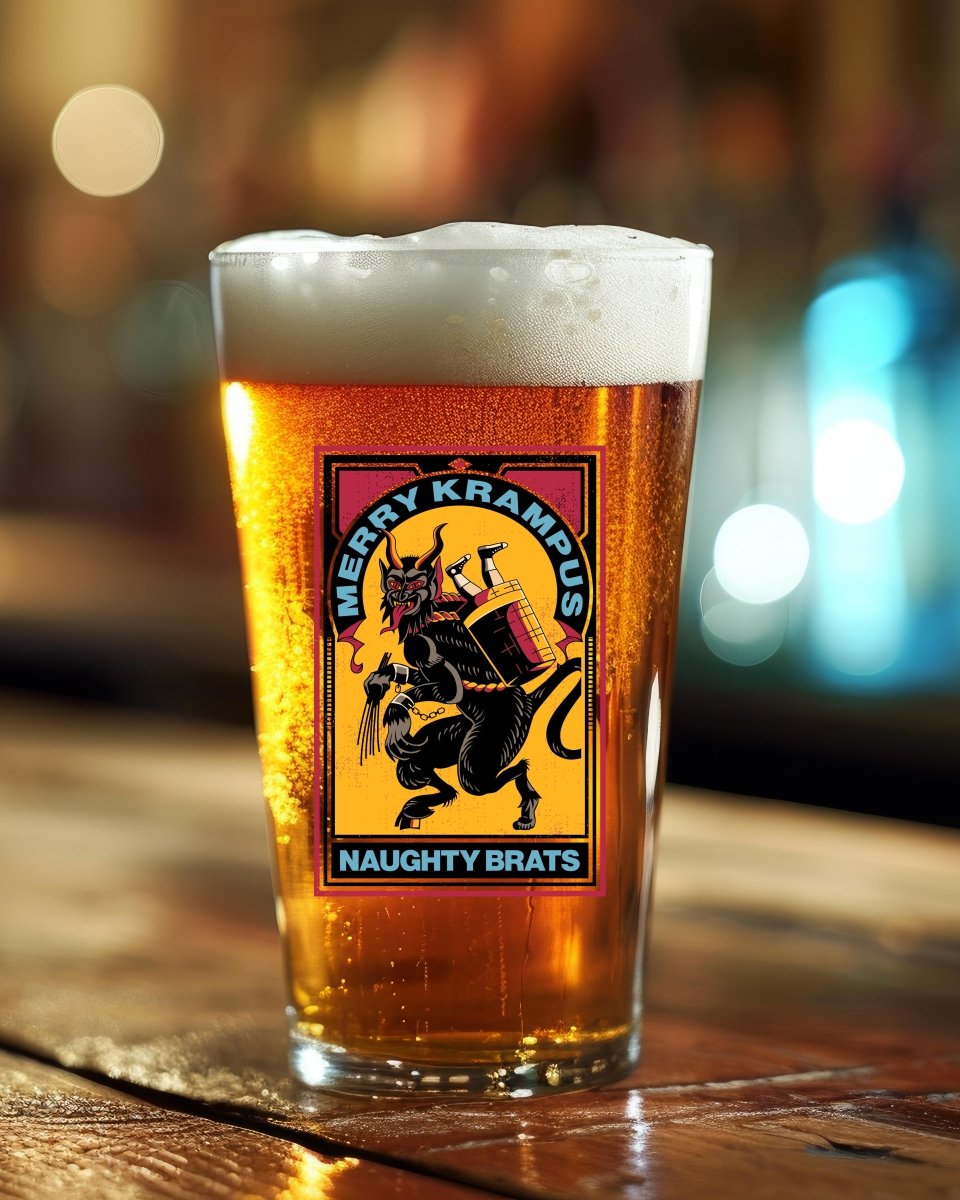 Krampus Pint Glass - CreepyMugs.com