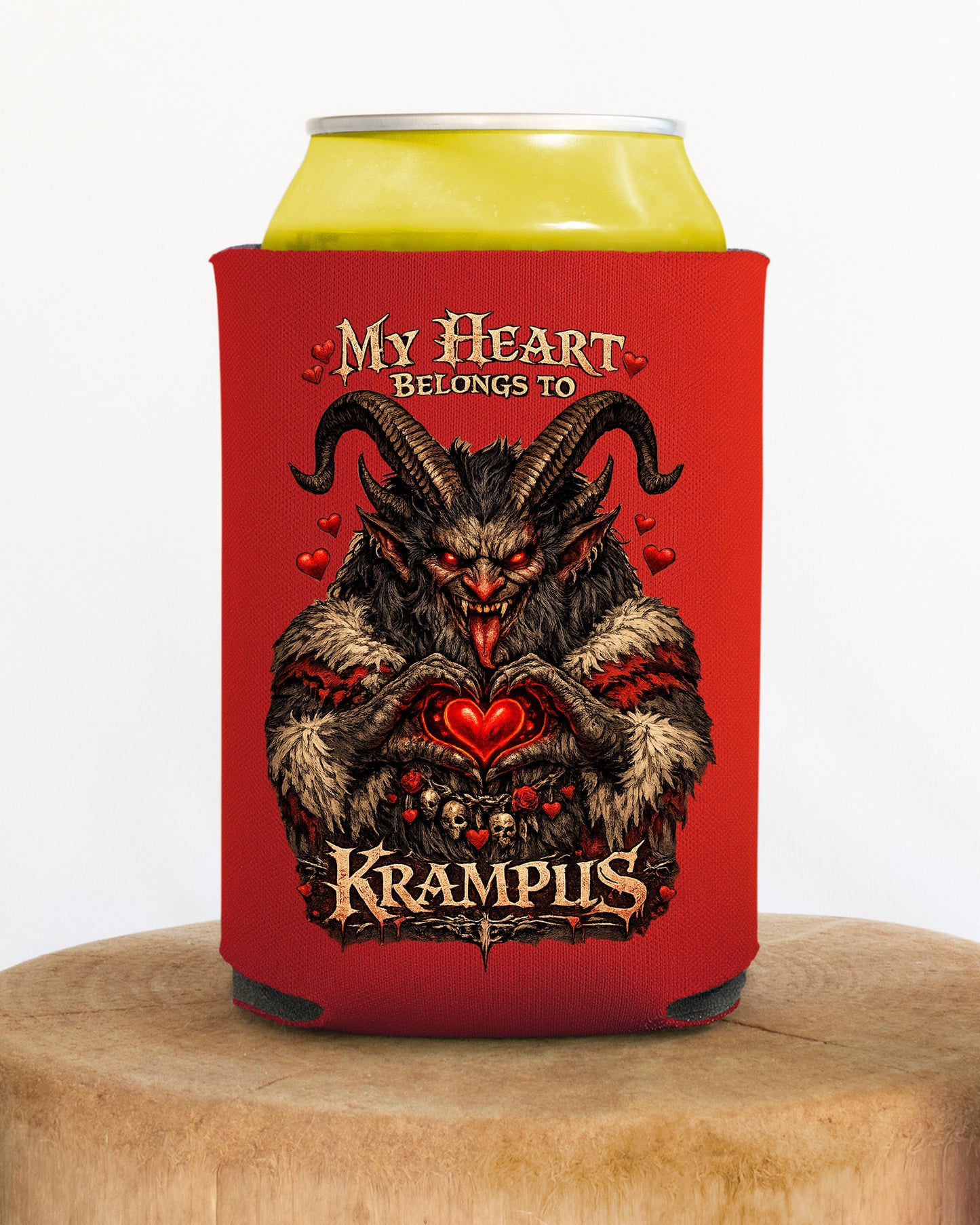 My Heart Belongs to Krampus Can Cooler