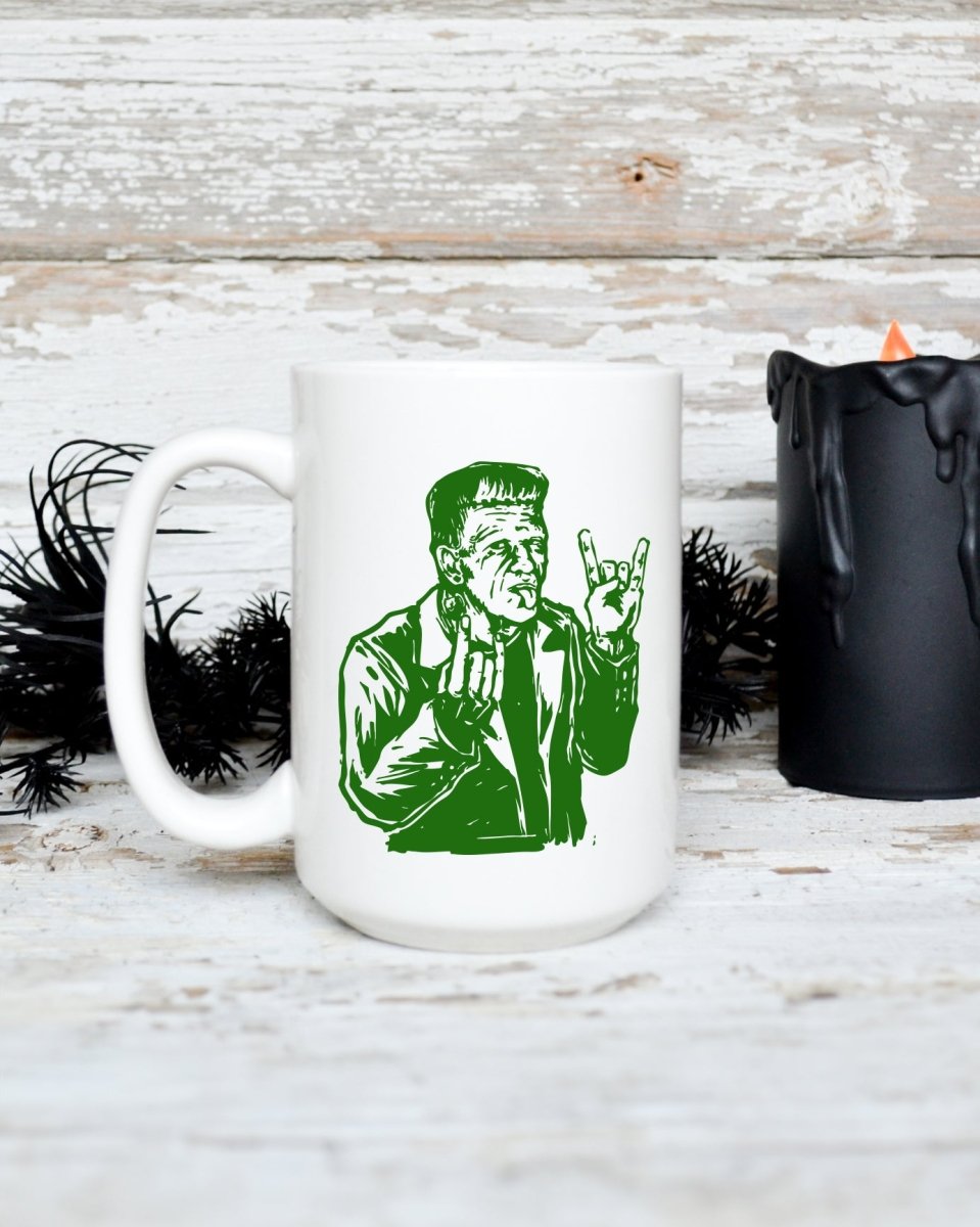 Rocker Frankenstein Mug - CreepyMugs.com