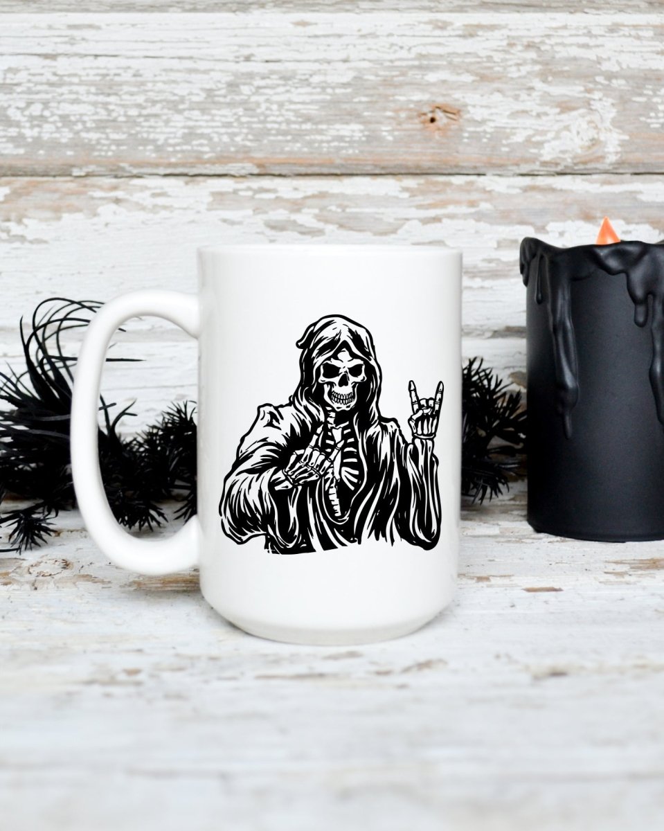 Rocker Reaper Mug - CreepyMugs.com