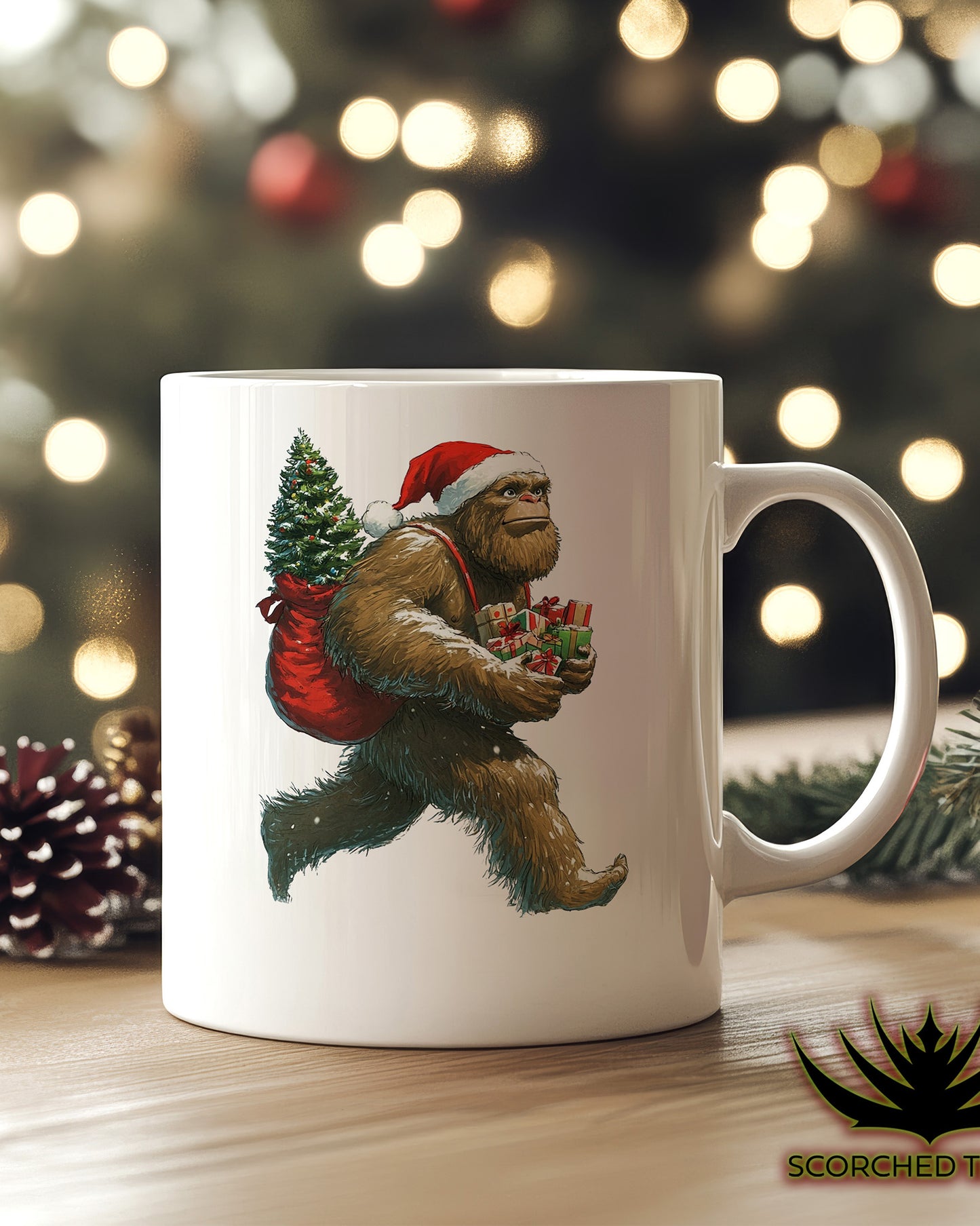 Bigfoot Santa Mug