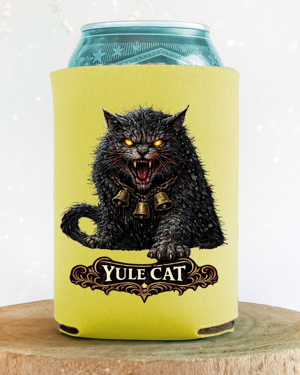 Yule Cat Can Cooler - CreepyMugs.com
