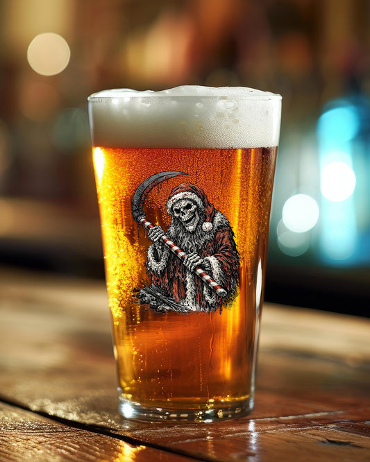 Santa Reaper Pint Glass